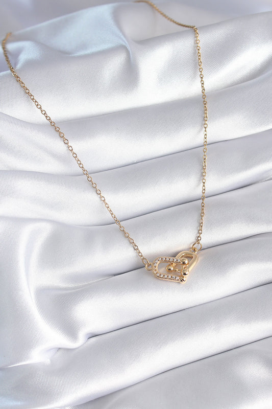 316L Steel Gold Color Zircon Stone Model Women's Necklace