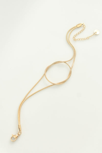 316L Steel Gold Color Knot Model Bracelet