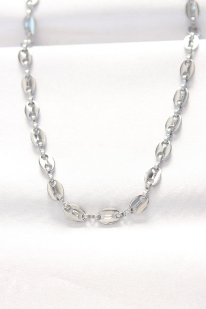 316L Steel Silver Color Sailor Chain Necklace