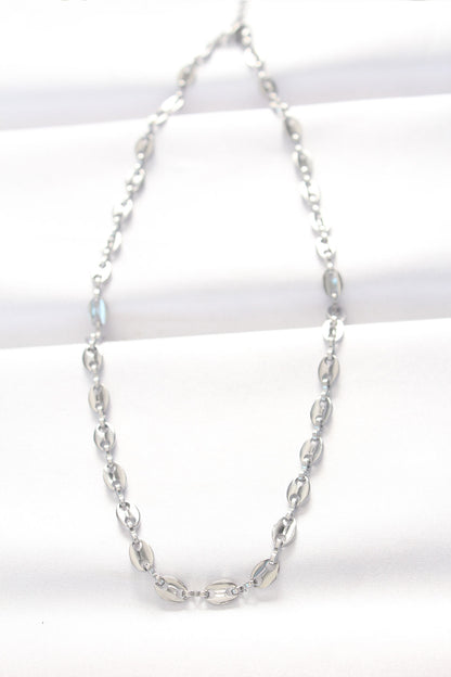 316L Steel Silver Color Sailor Chain Necklace