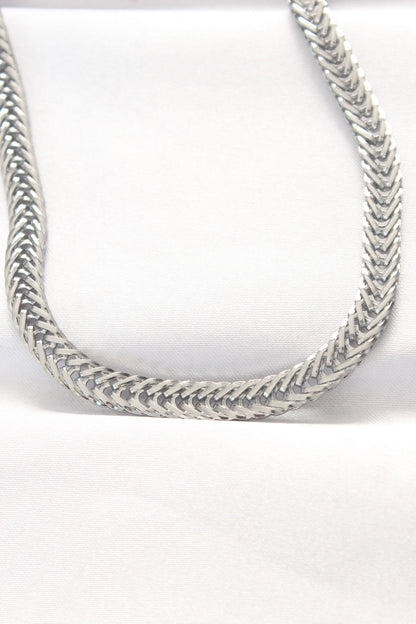 316L Steel Silver Color Herringbone Chain Necklace