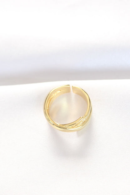 Thick Gold Color Adjustable Ring