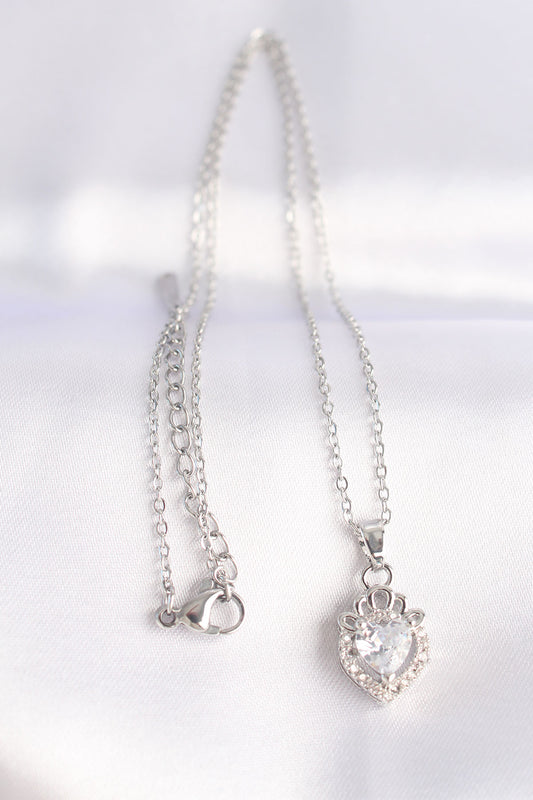 316L Steel Chain Silver Color Zircon Stone Rapunzel Necklace