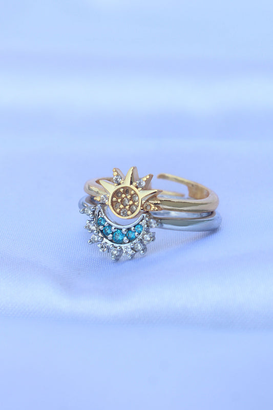 Moon Zircon Adjustable Ring for Women