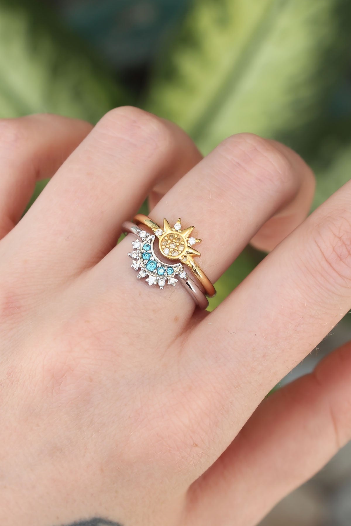 Moon Zircon Adjustable Ring for Women