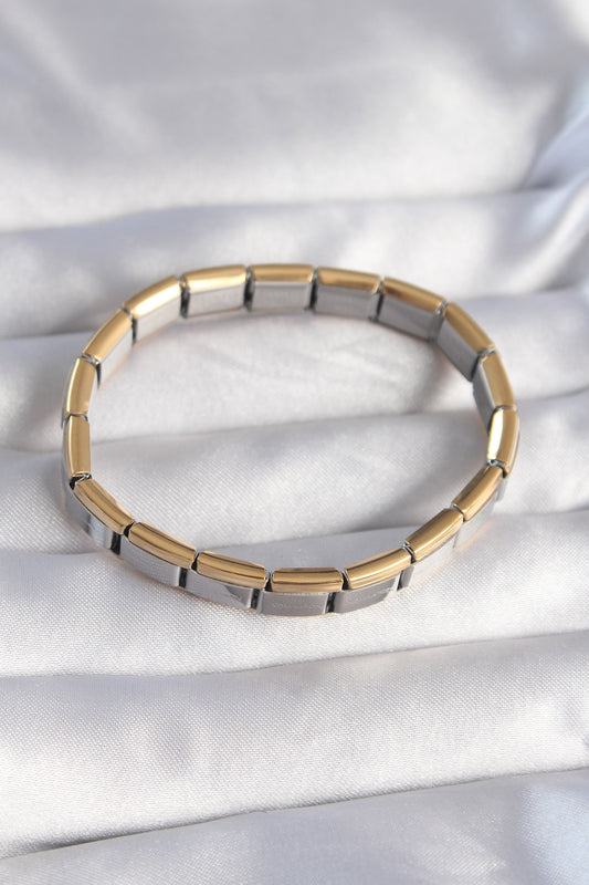 316L Steel Two-Color Written Nomination Bracelet