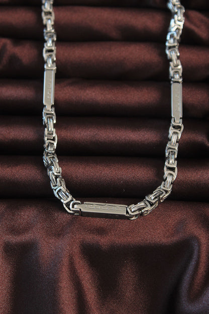 316L Steel Silver Color Partial King Chain Necklace