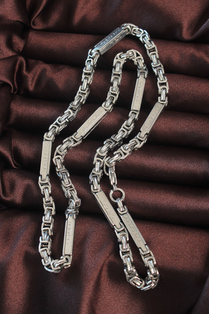 316L Steel Silver Color Partial King Chain Necklace