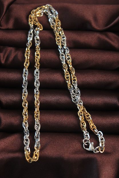 316L Steel Double Color Hallow Model Necklace