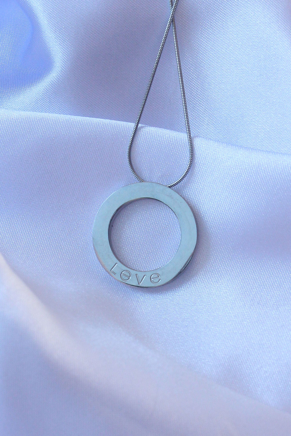 316L Steel Silver Color Zircon Stone Model Necklace