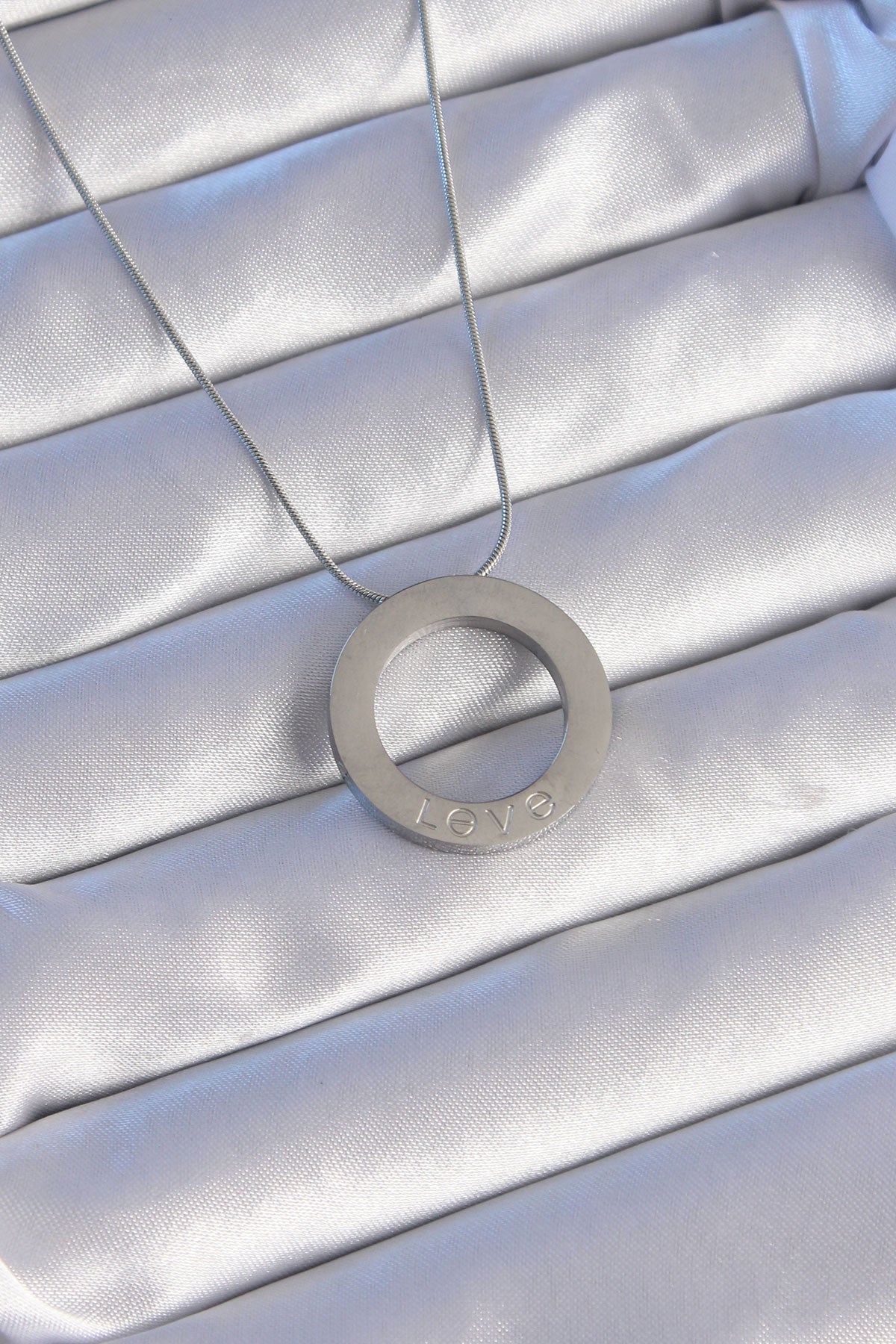 316L Steel Silver Color Zircon Stone Model Necklace