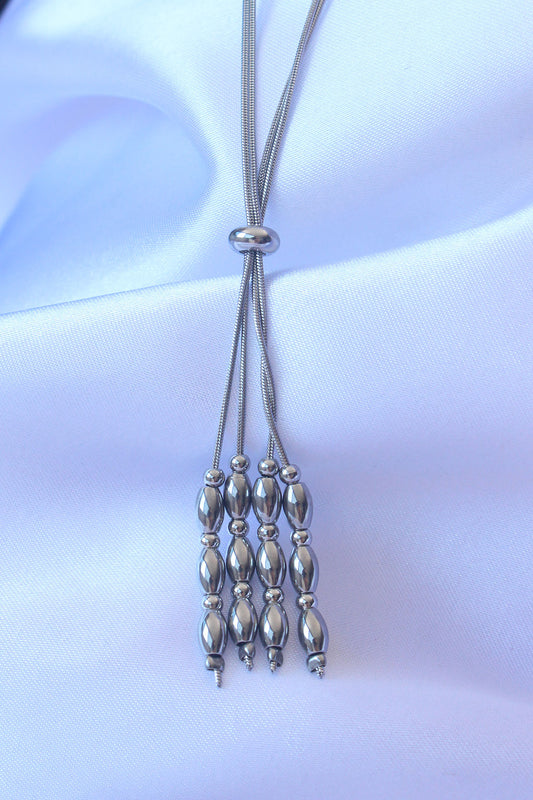 316L Steel Silver Color Adjustable Pendant Model Necklace