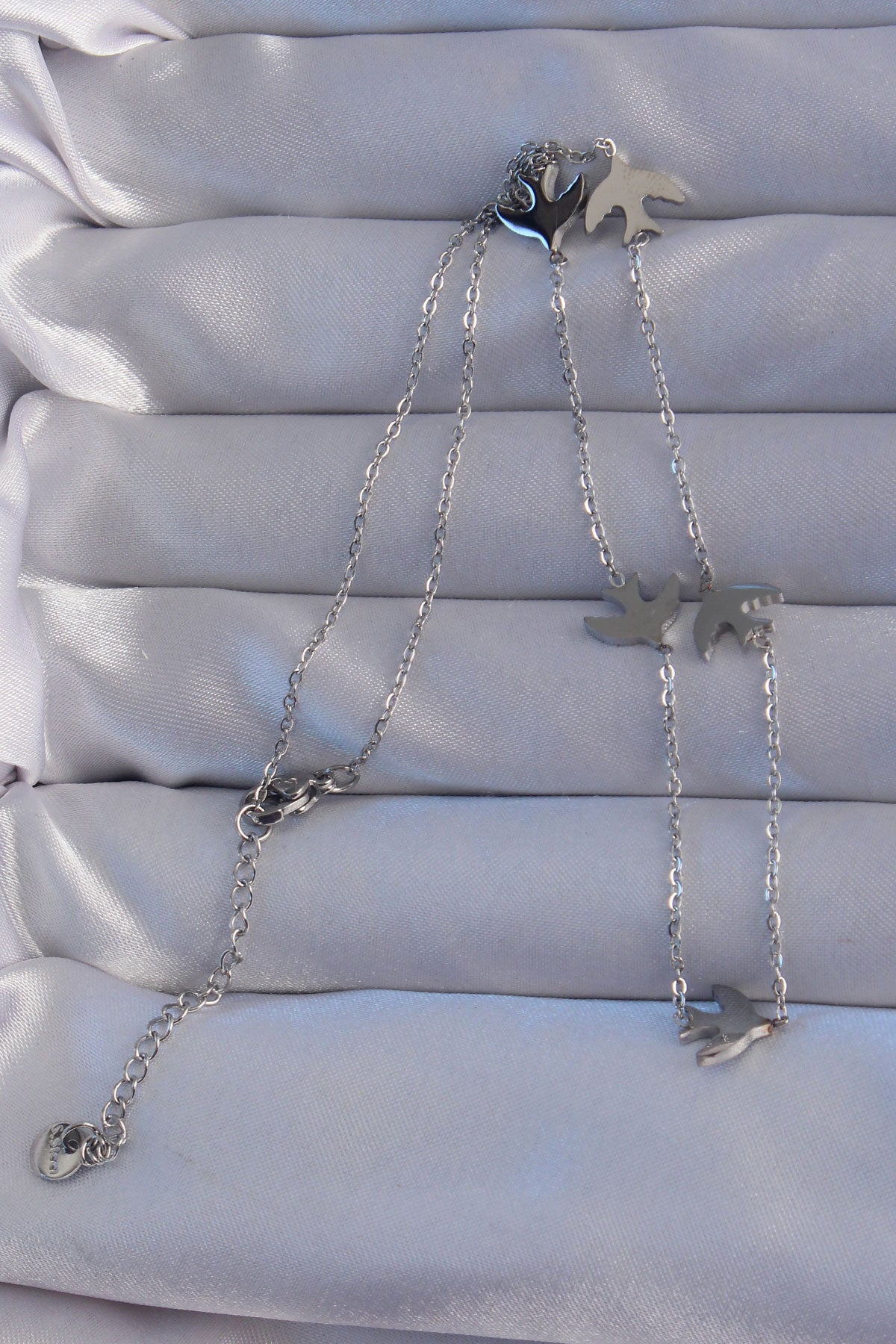 316L Steel Silver Color Bird Model Necklace
