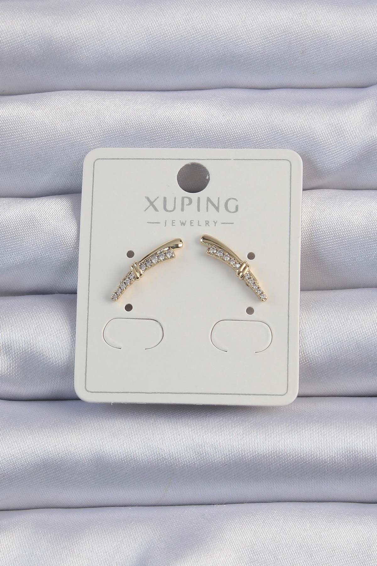 Xuping Gold Color Zircon Stone Earrings