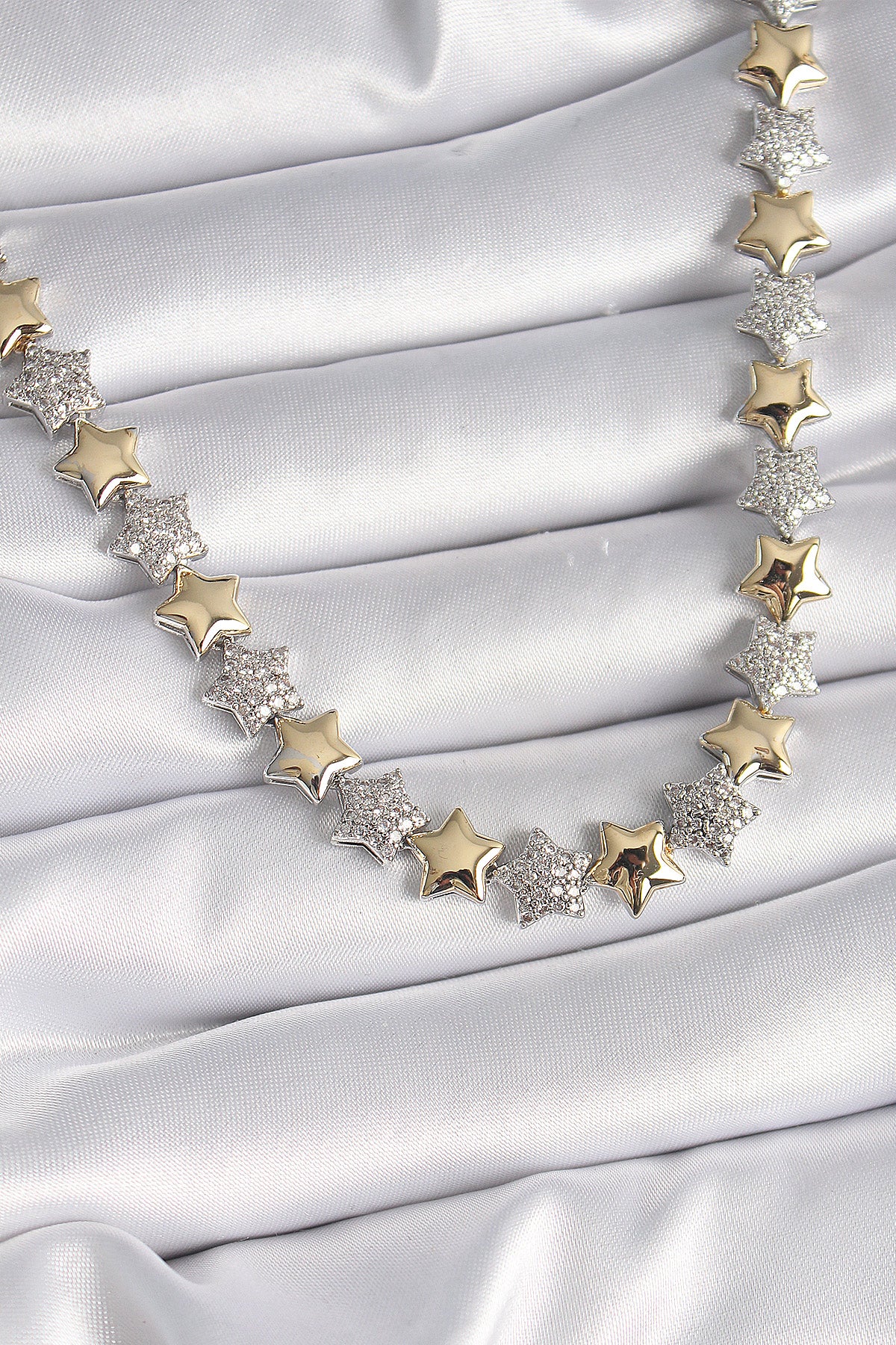 Brass Mix Color Zircon Stone Star Model VIP Exclusive Series Women's Necklace