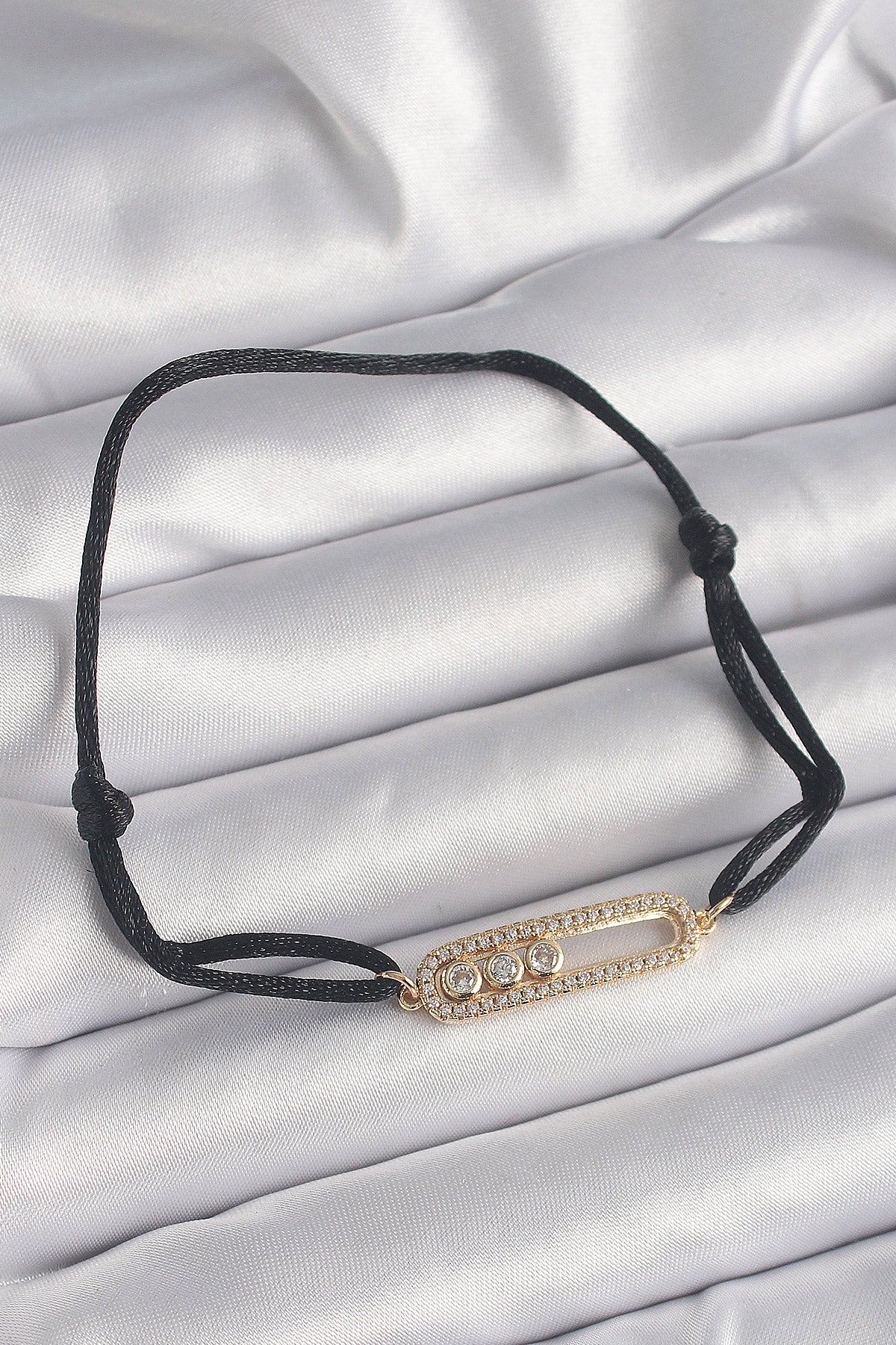 Black Color Rope Elevator Gold Messika Model Women's Bracelet