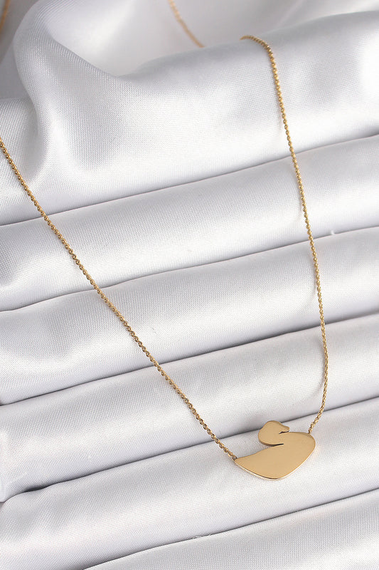 316L Steel Gold Color Chain Swan Model Women's Necklace