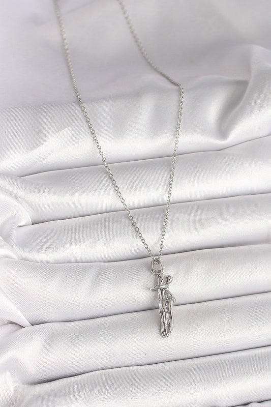 316L Steel Silver Color Chain Wrap Model Women's Necklace