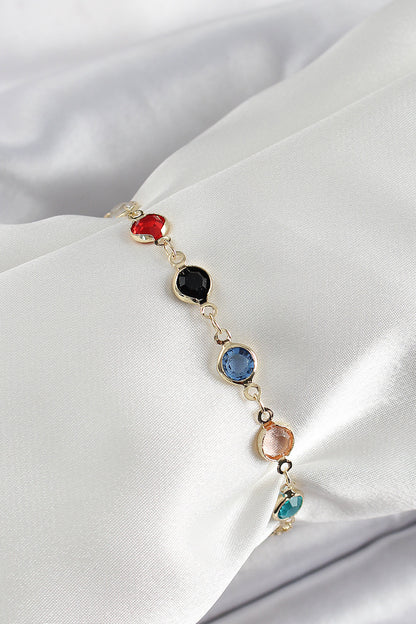 Brass Assorted Model Gold Color Zircon Stone Women's Bracelet