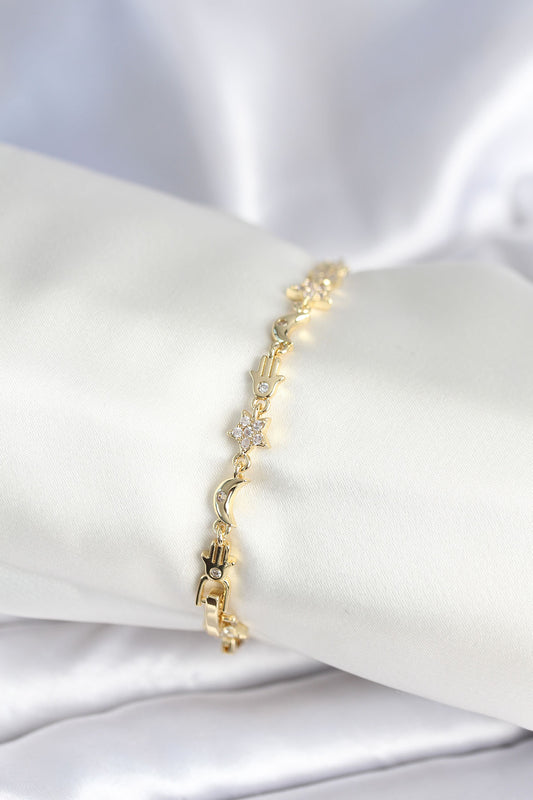 Gold-Tone Manifest Bracelet for Women