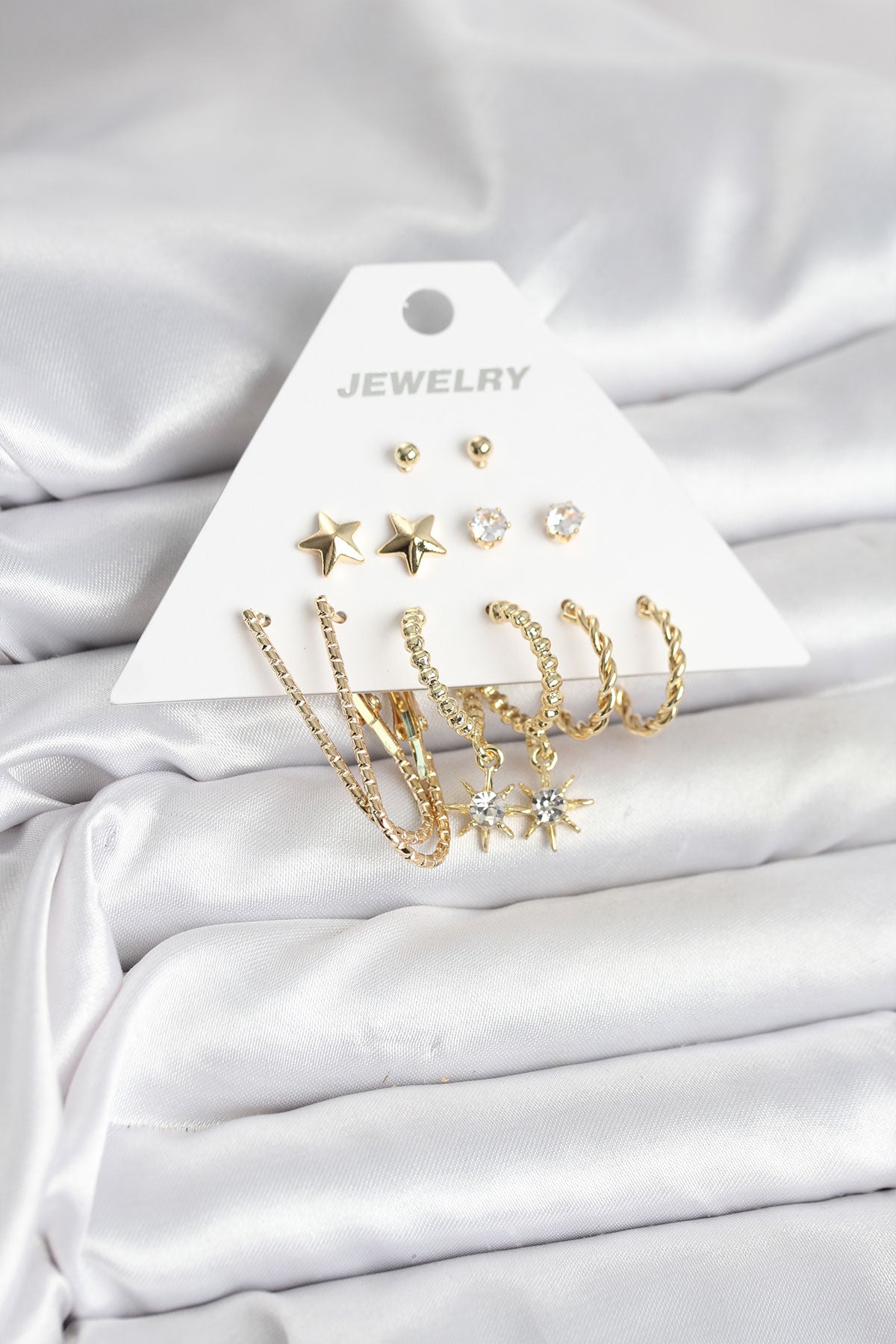 Gold-Tone 6-Pair Women's Earrings Set