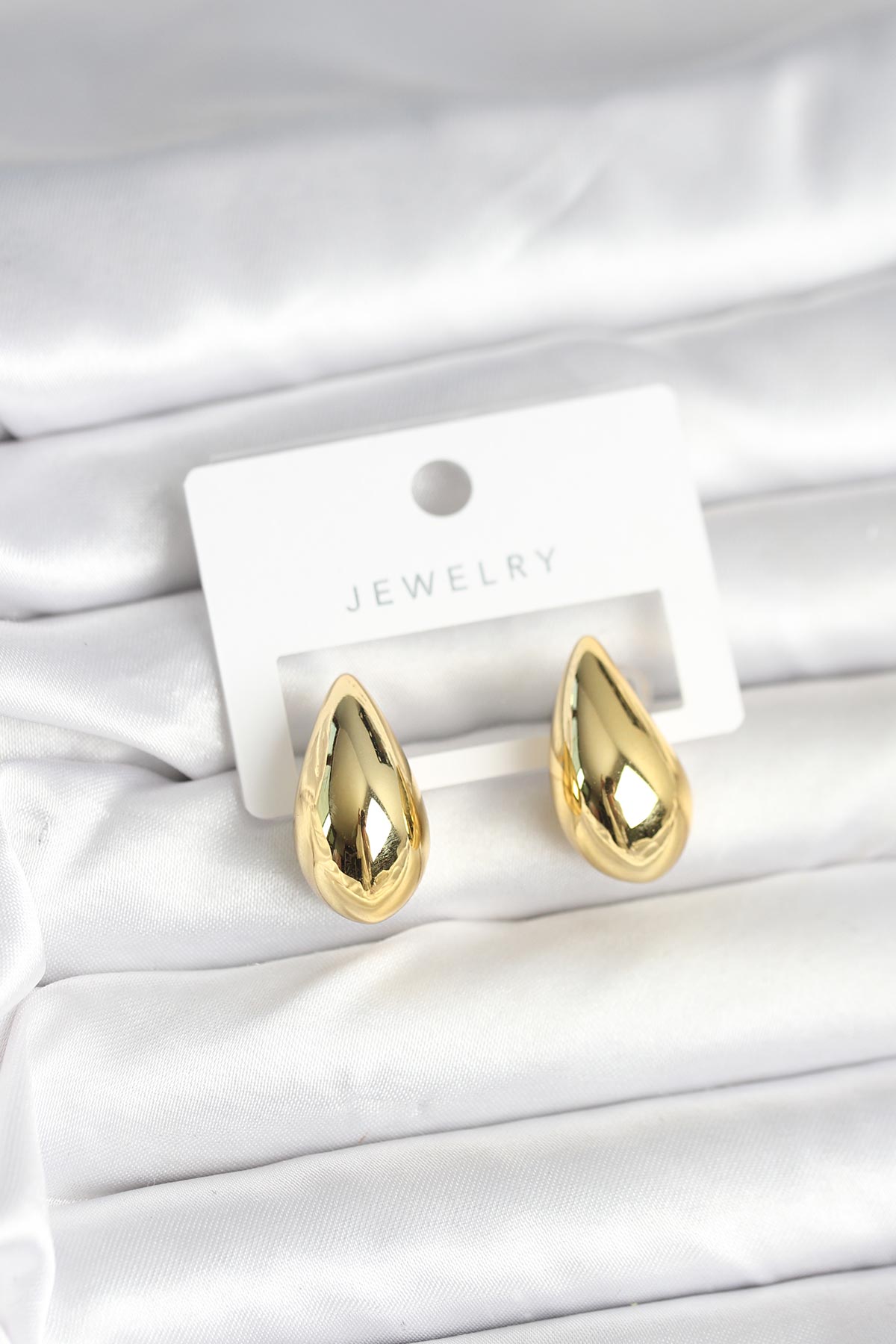 Gold-Tone Teardrop Women's Earrings