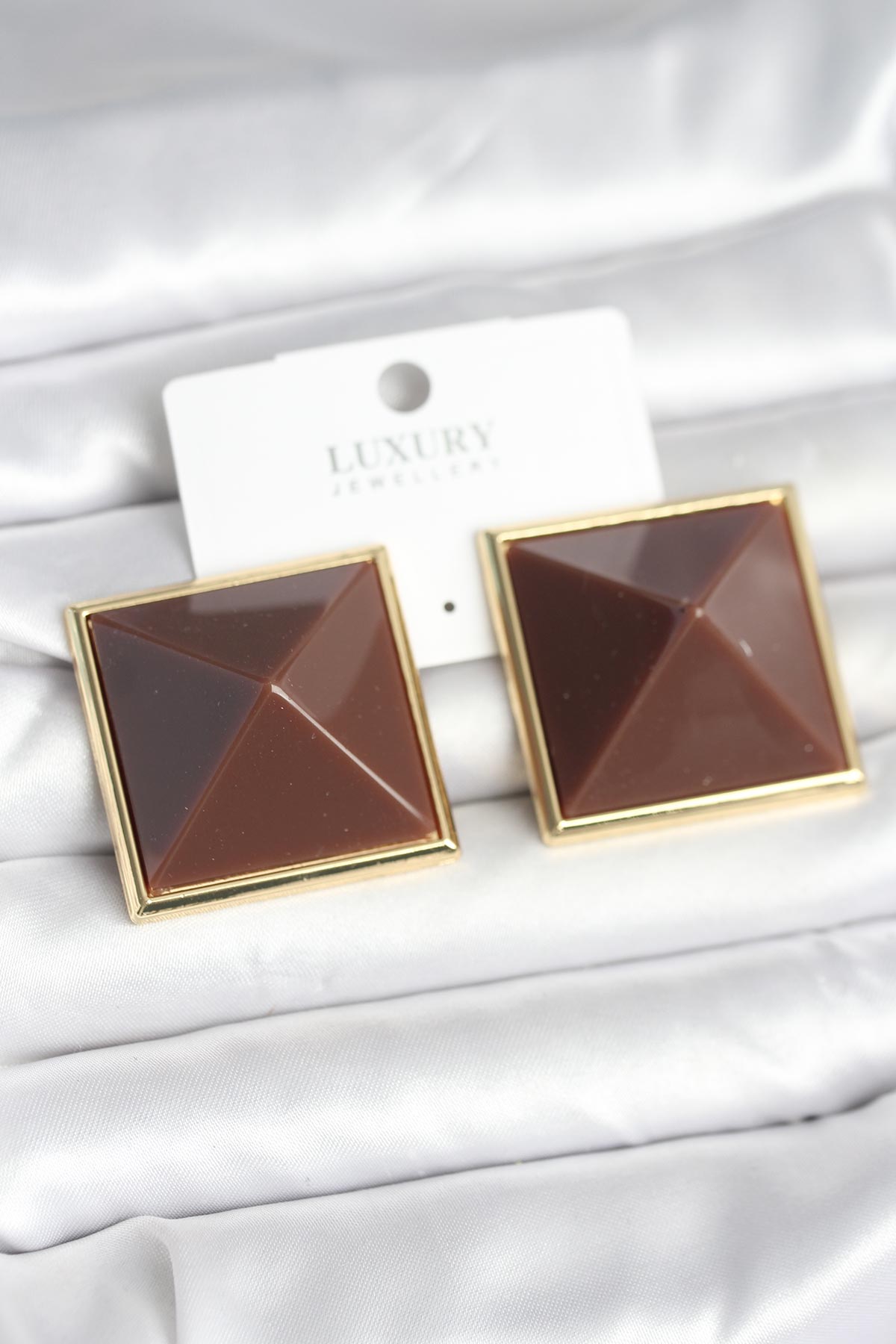 Brass Gold-Tone Women's Earrings