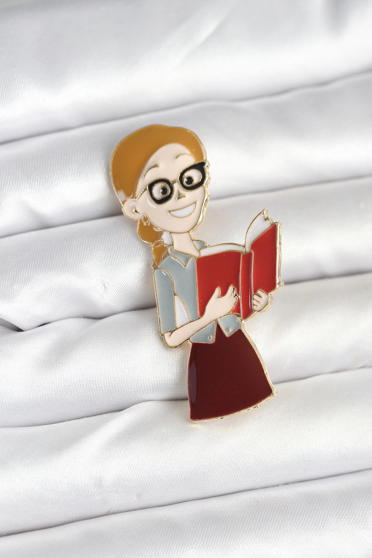 Teacher Figure Brooch Pin
