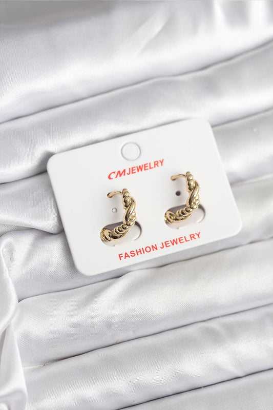 Gold-Tone Twisted Women's Earrings