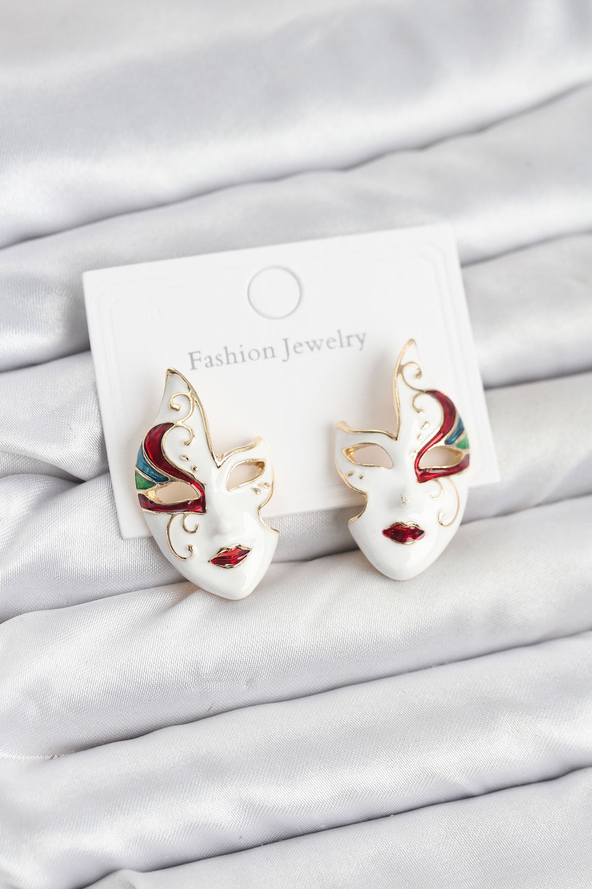 Brass Mask Women's Earrings