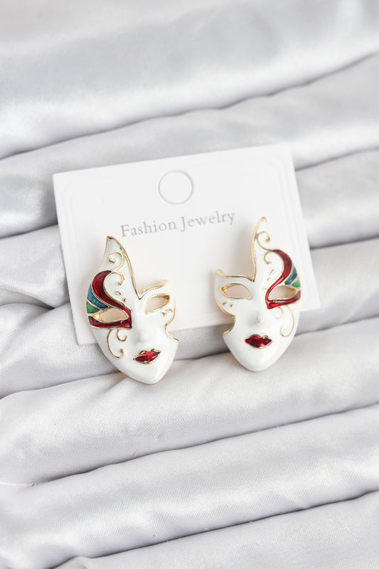 Brass Mask Women's Earrings