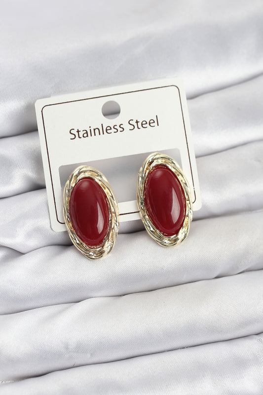 Red Almond Vintage-Inspired Women's Earrings