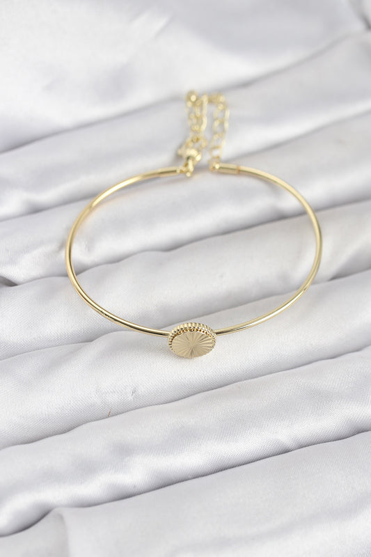 Brass Gold-Tone Women's Bracelet