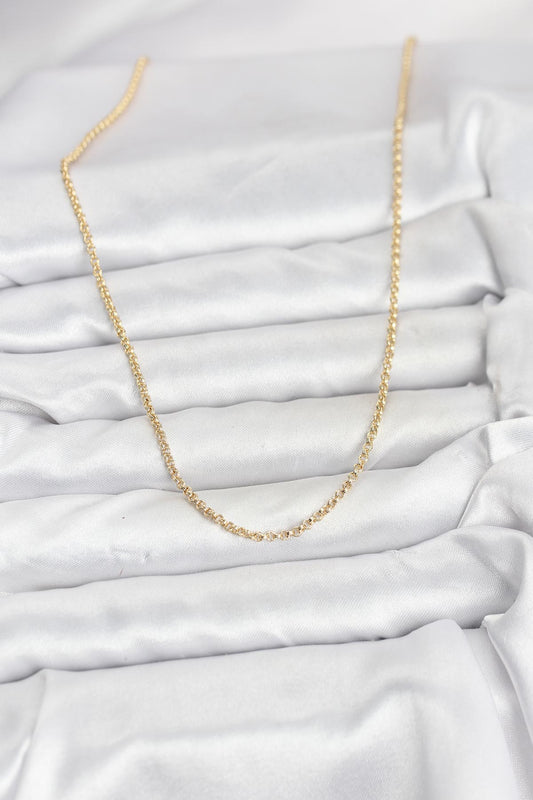 CM 14K Gold Renk Halka Model 60 cm Kadın Kolye