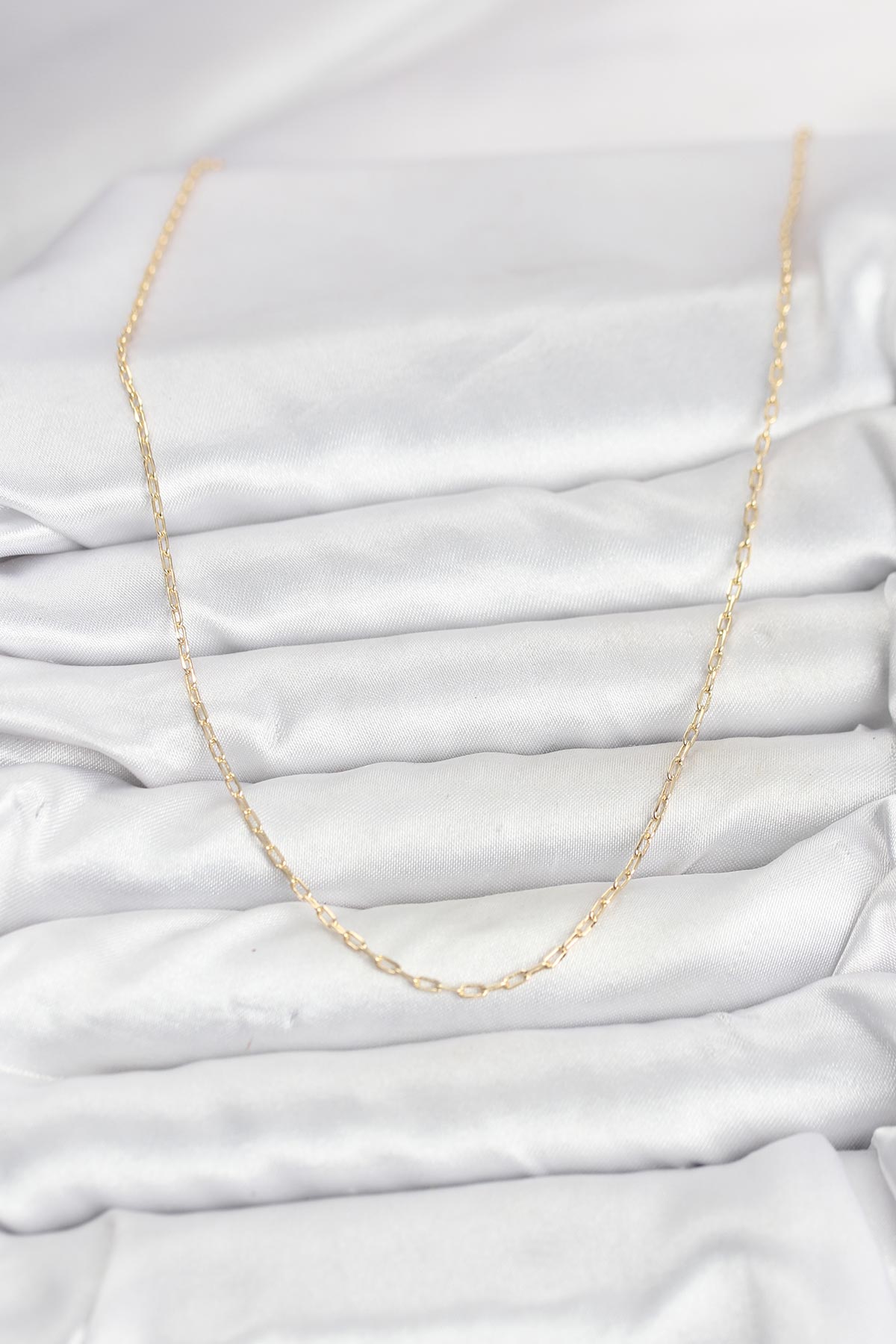 CM 14K Gold Renk Ataç Zincir Model 60 cm Kadın Kolye
