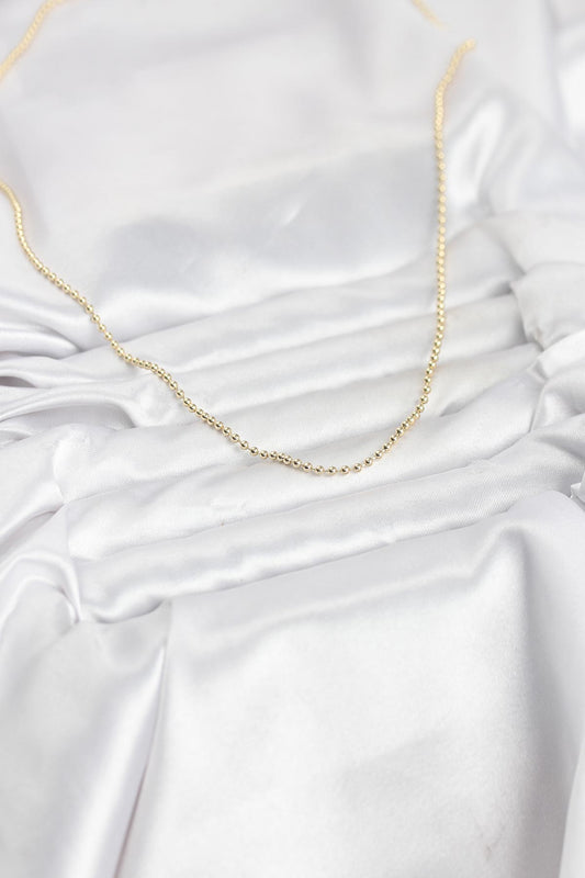 CM 14K Gold Renk Top Zincirli Model 60 cm Kadın Kolye