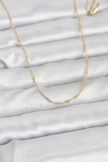 CM 14K Gold Renk Burgu Model 60 cm Kadın Kolye