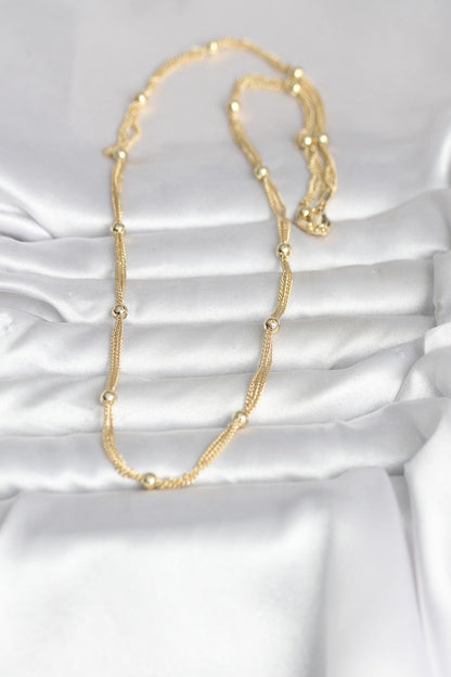 CM 14K Gold Renk Topçuk Model 60 cm Kadın Kolye