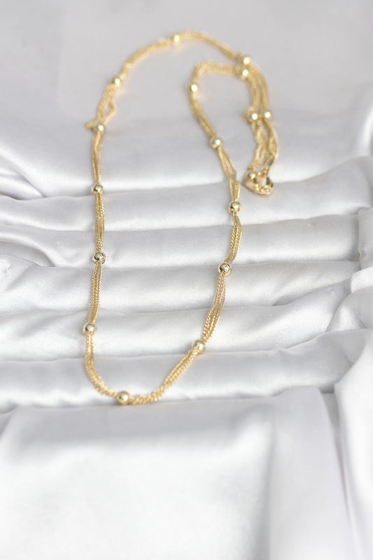 CM 14K Gold Renk Topçuk Model 60 cm Kadın Kolye
