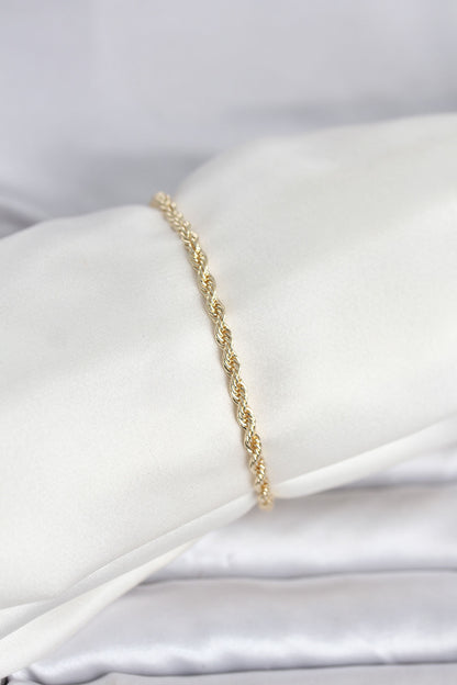 Gold-Tone Twisted Women's Bracelet