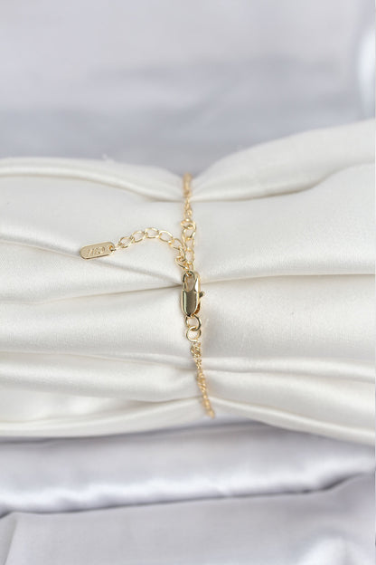 Gold-Tone Hammered Twisted Chain Twisted Chain Women's Bracelet