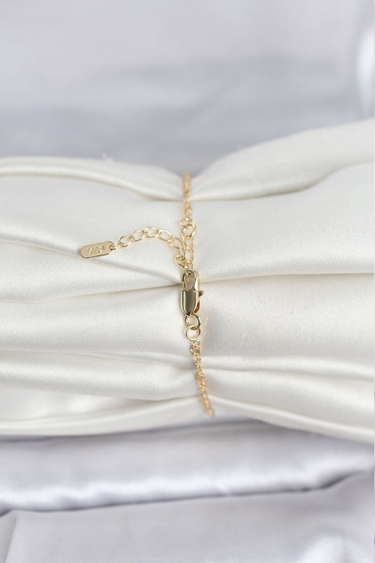 Gold-Tone Hammered Twisted Chain Twisted Chain Women's Bracelet