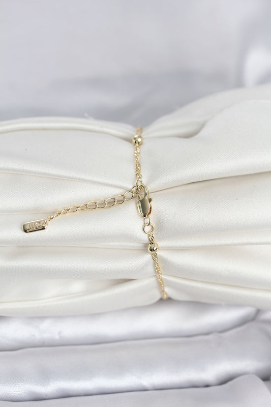 Gold-Tone Twisted Ball Ball Women's Bracelet