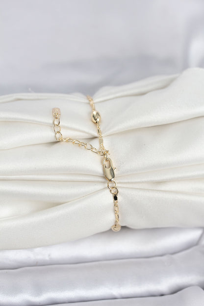 Gold-Tone Ball Teardrop Women's Bracelet