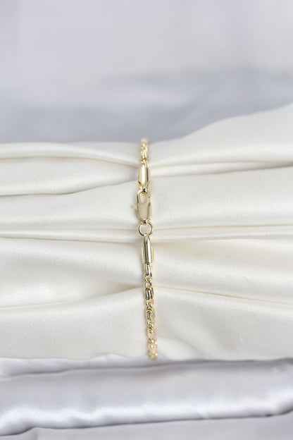 Gold-Tone Twisted Chain Women's Bracelet