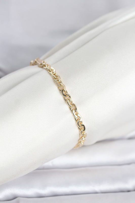 Gold-Tone Chain Women's Bracelet