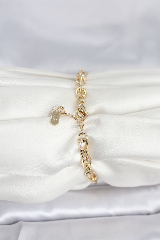 Gold-Tone Chunky Chain Women's Bracelet