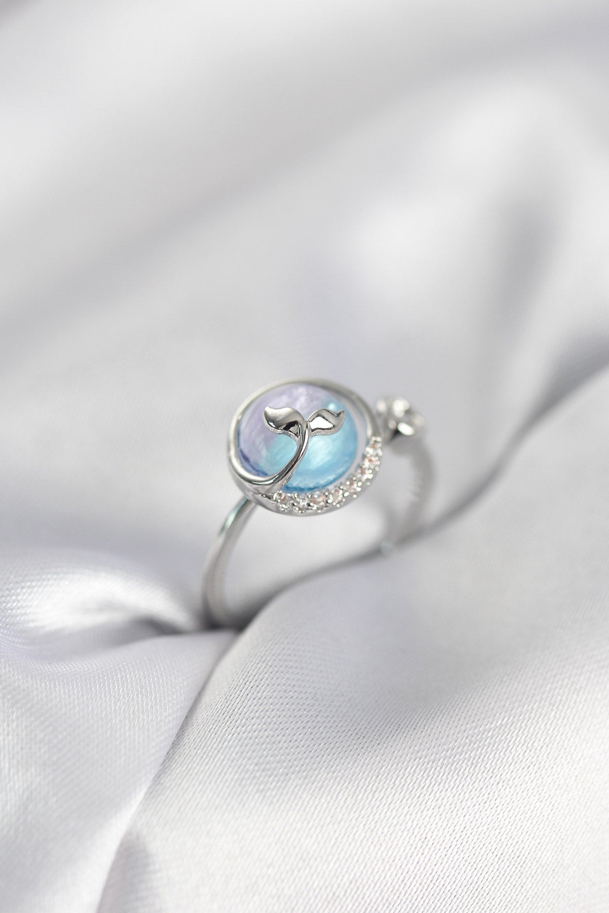 Silver-Tone Fish Tail Ocean Women's Ring