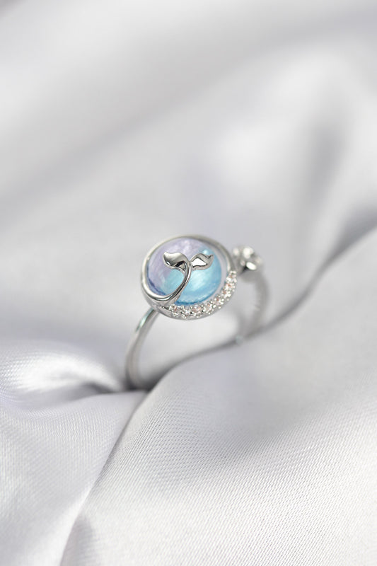 Silver-Tone Fish Tail Ocean Women's Ring