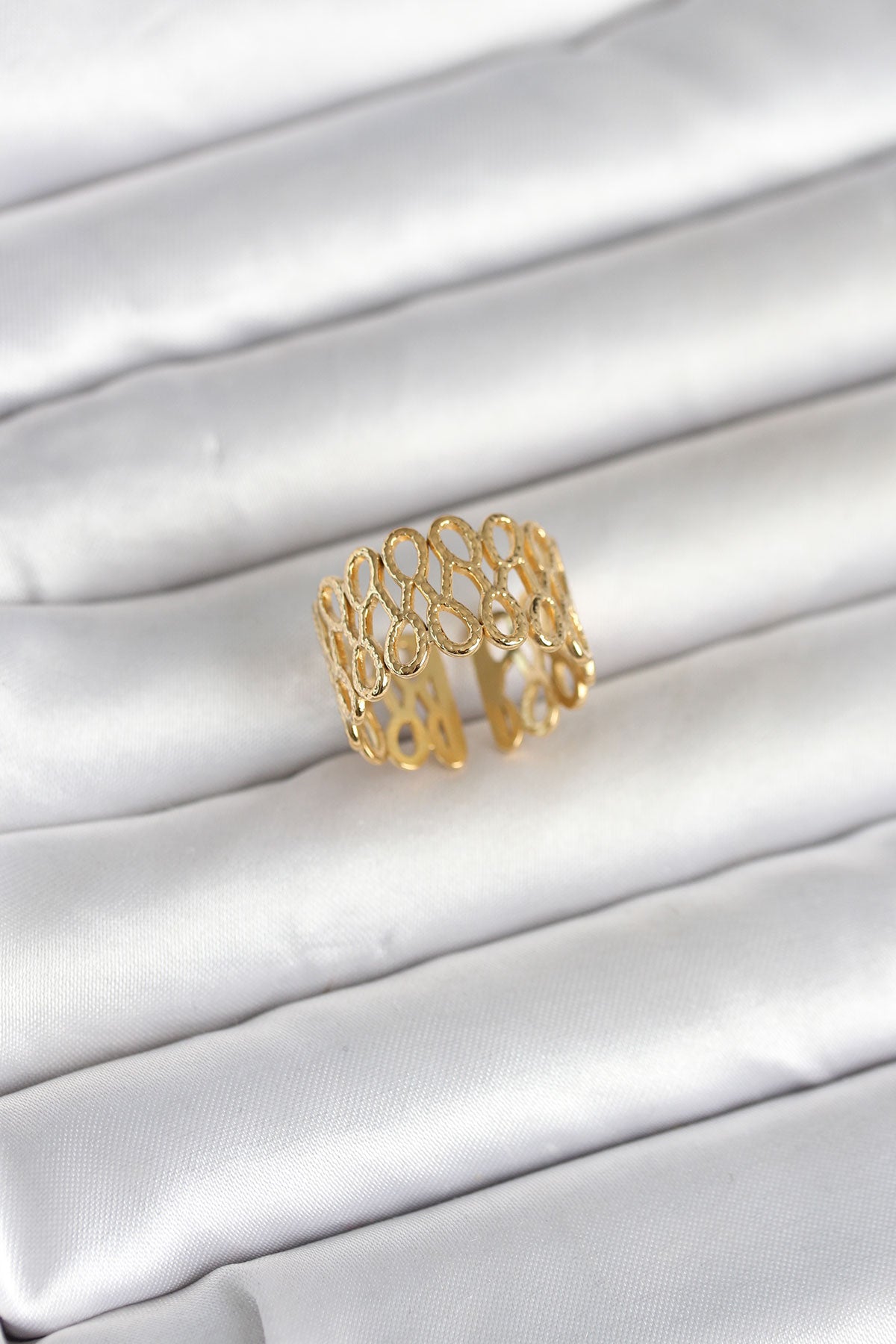 316L Stainless Steel Spiral Chain Women's Ring